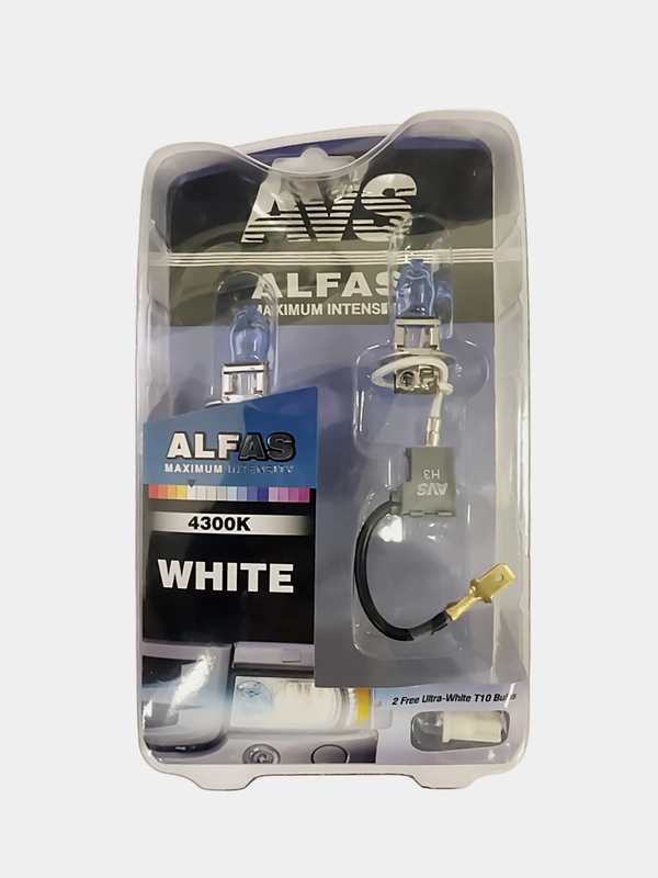 Газонаполненные лампы AVS ALFAS Maximum Intensity 4300К H3 24V 85W, комплект 2+2 (T-10) шт