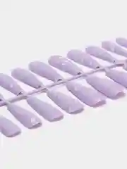 Лавандовый накладные ногти, матовые, 30 штук