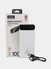 Внешний аккумулятор, 10000 мАч, USB Type-A/Type-C, портативный