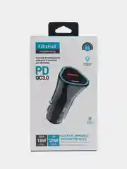 Лавандовый автомобильное зарядное устройство  PD01 с Type-C, USB. АЗУ / Зарядка в прикуриватель