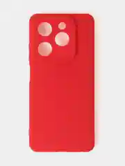 Красный чехол для Infinix Hot 40i / Infinix Smart 8 матовый с дополнительной защитой камеры