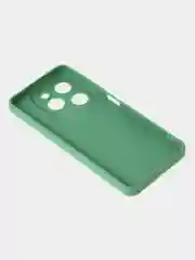 Зеленый чехол для Infinix Hot 40i / Infinix Smart 8 матовый с дополнительной защитой камеры