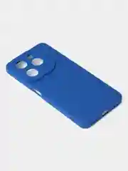 Синий чехол для Infinix Hot 40i / Infinix Smart 8 матовый с дополнительной защитой камеры