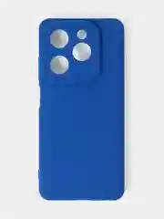 Синий чехол для Infinix Hot 40i / Infinix Smart 8 матовый с дополнительной защитой камеры
