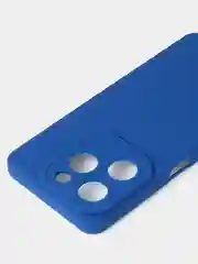 Синий чехол для Infinix Hot 40i / Infinix Smart 8 матовый с дополнительной защитой камеры