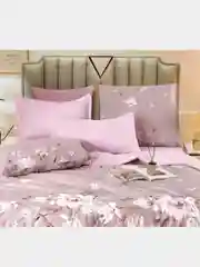 Кораллово-розовый комплект: одеяло, простыня, наволочки, 50/70 2 штуки, 70/70 2 штуки, Евро, состав хлопок