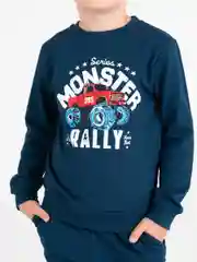 Костюм спортивный трикотажный в садик джемпер и джоггеры Monster Rally Индиго