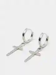 Серебряный серьги-крестики из серебра 925 пробы, унисекс