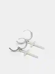 Серебряный серьги-крестики из серебра 925 пробы, унисекс