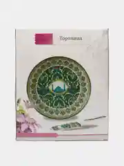 Красный тортовница фарфоровая с лопаткой, 27 см