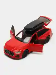 Красный модель Audi RS6 Travel Multi Function, с багажником, 1:24
