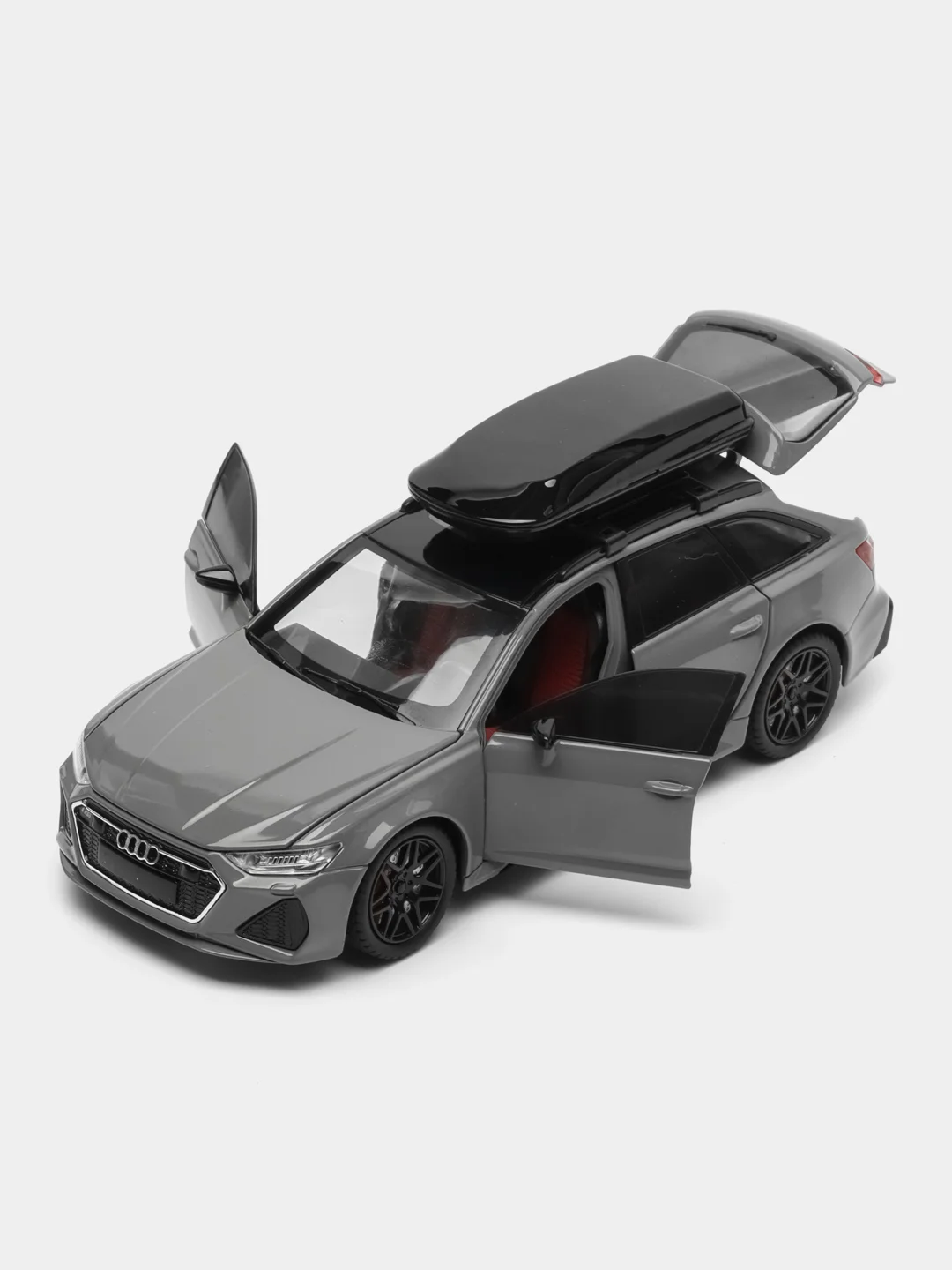 Серый модель Audi RS6 Travel Multi Function, с багажником, 1:24