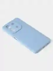 Голубой чехол для Infinix Note 30 матовый с дополнительной защитой камеры