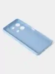 Голубой чехол для Infinix Note 30 матовый с дополнительной защитой камеры