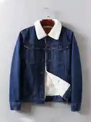 Синий куртка Kaninheight, демисезонная, короткая, утепленная, с мехом