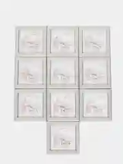 Серебряный фоторамка 10 х 10, дерево, набор 1-4-10 шт, сосна, С14