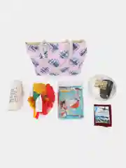 Пляжный набор: сумка пляжная, подушка, посуда, игрушки, бутылка