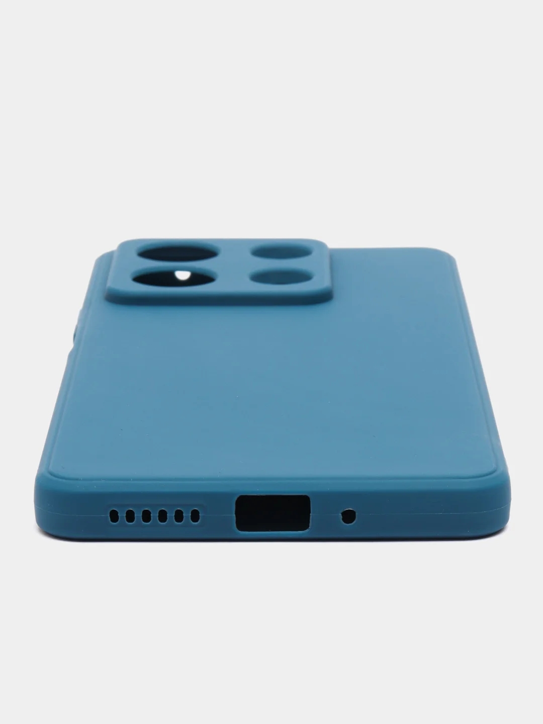 Синий чехол для Xiaomi Redmi Note 13 (Сяоми Редми Ноут 13), прозрачный