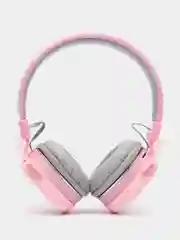Розовый наушники беспроводные "Куроми", детские, силиконовые, Bluetooth