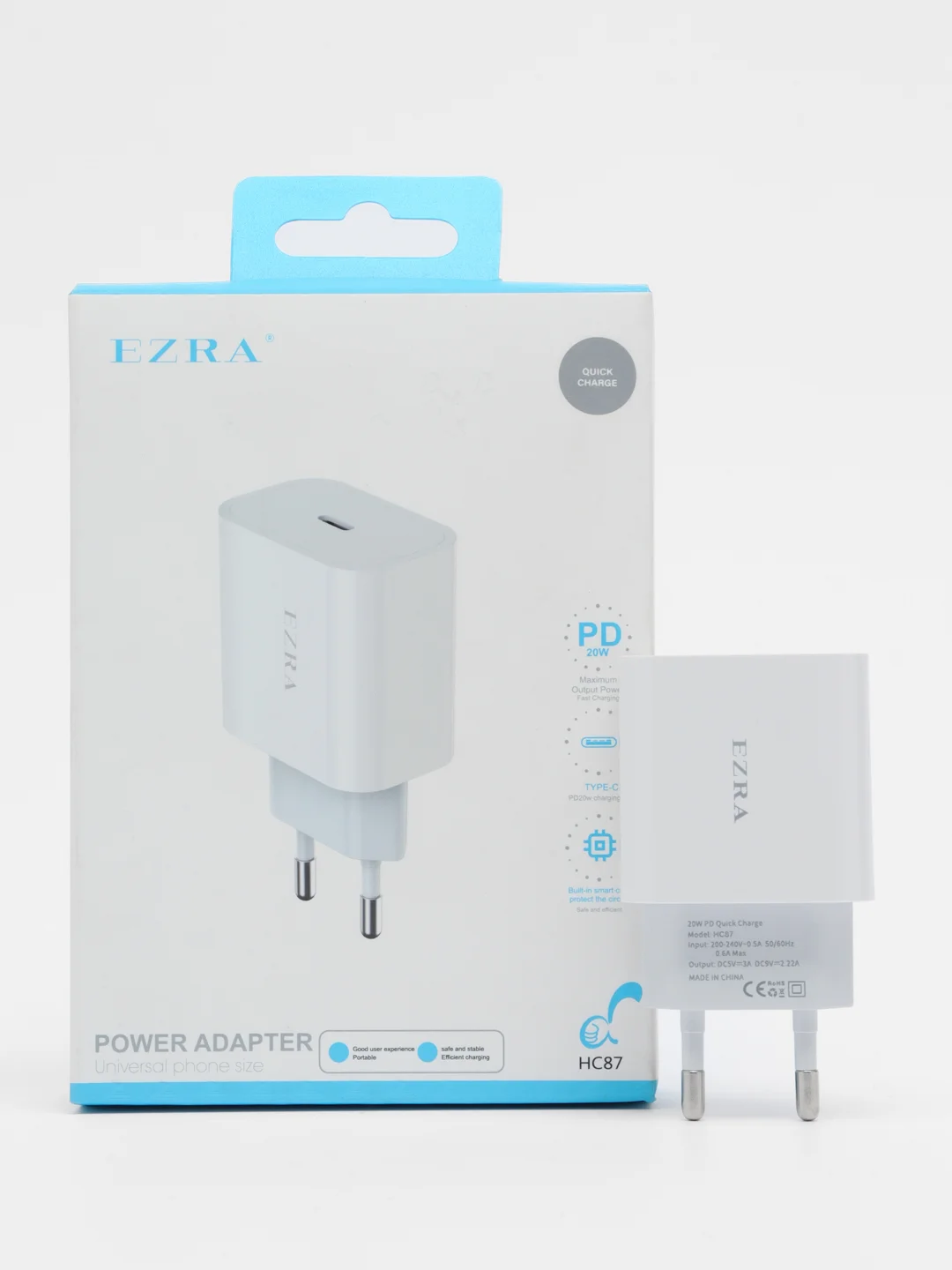 Сетевое зарядное устройство EZRA HC87, Type-C, 20W