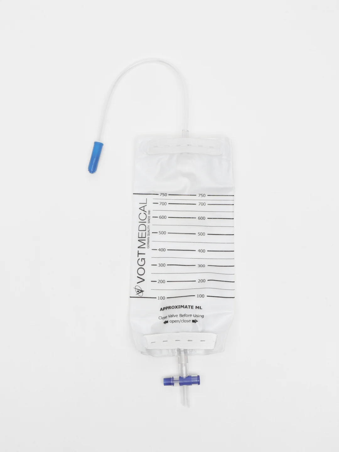 Прозрачный мочеприемники Vogt Medical, одноразовый, стерильный, ножной, 750 мл, 3 штуки