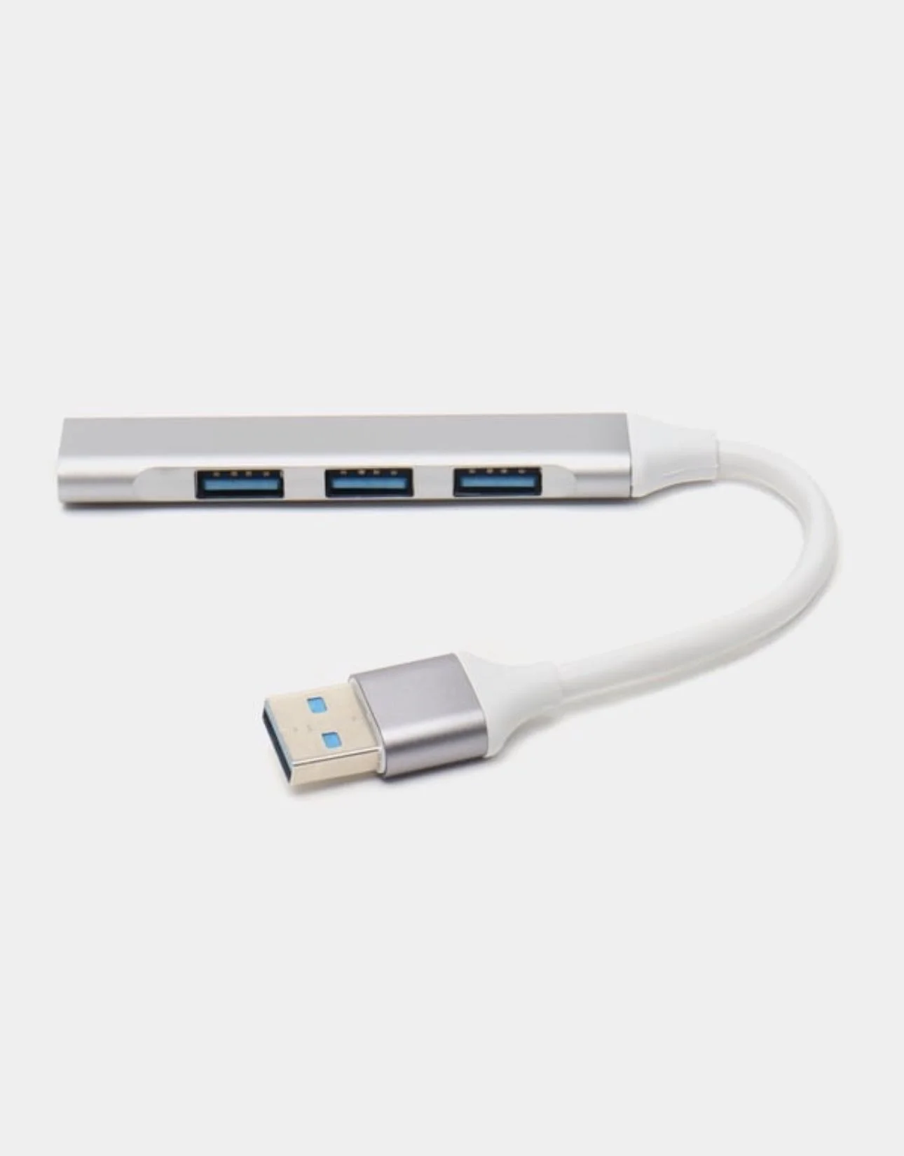 Серебряный usb-хаб, разветвитель на 4 порта, Type-C, переходник HUB 3.0, концентратор