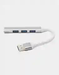 Серебряный usb-хаб, разветвитель на 4 порта, Type-C, переходник HUB 3.0, концентратор