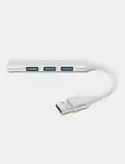 Серебряный usb-хаб, разветвитель на 4 порта, Type-C, переходник HUB 3.0, концентратор