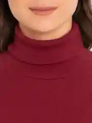 Бордовый женское платье-футляр, лапша, миди, с горлом