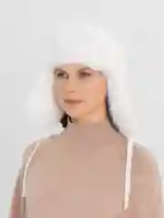 Белый шапка ушанка, зимняя, женская