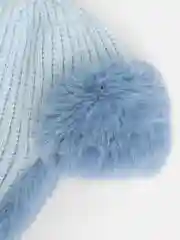 Голубой шапка ушанка, зимняя, женская