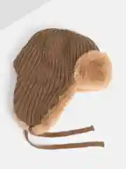 Коричневый шапка ушанка, зимняя, женская