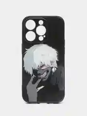 Багровый чехол на iPhone 15, 14, 13, 12, 11 Pro, Max, Plus, Mini, Xr, X, Xs,  с принтом аниме