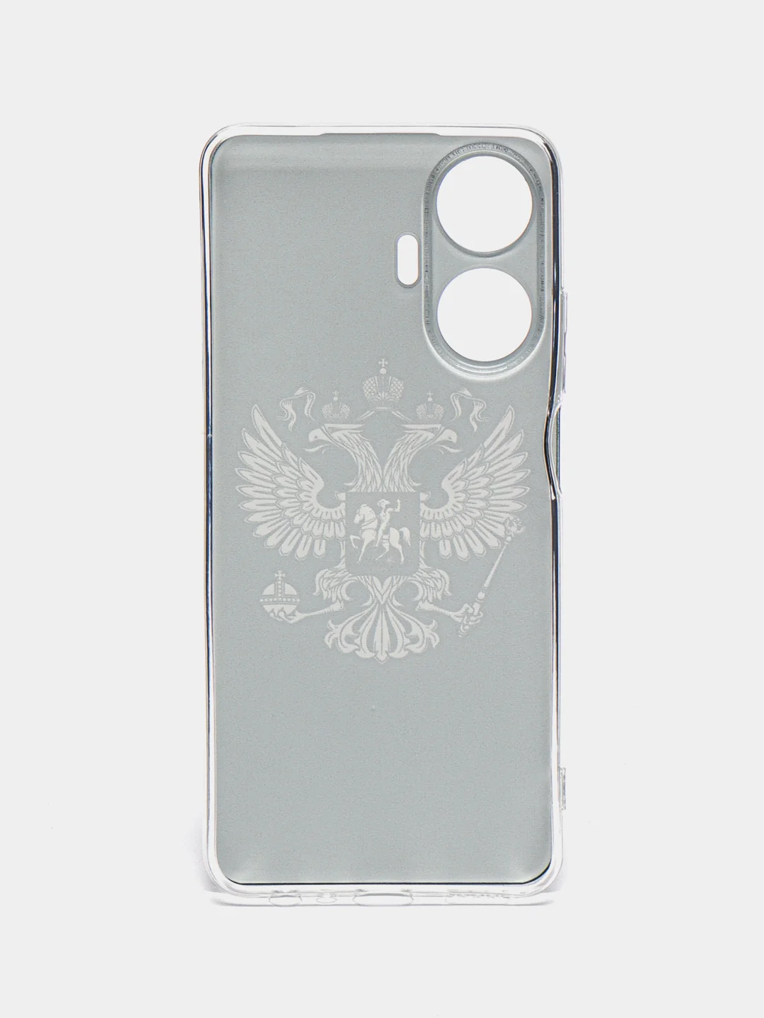 Приглушённый хаки силиконовый чехол на Realme C55 (Реалми C55), прозрачный, с рисунком, защита камеры