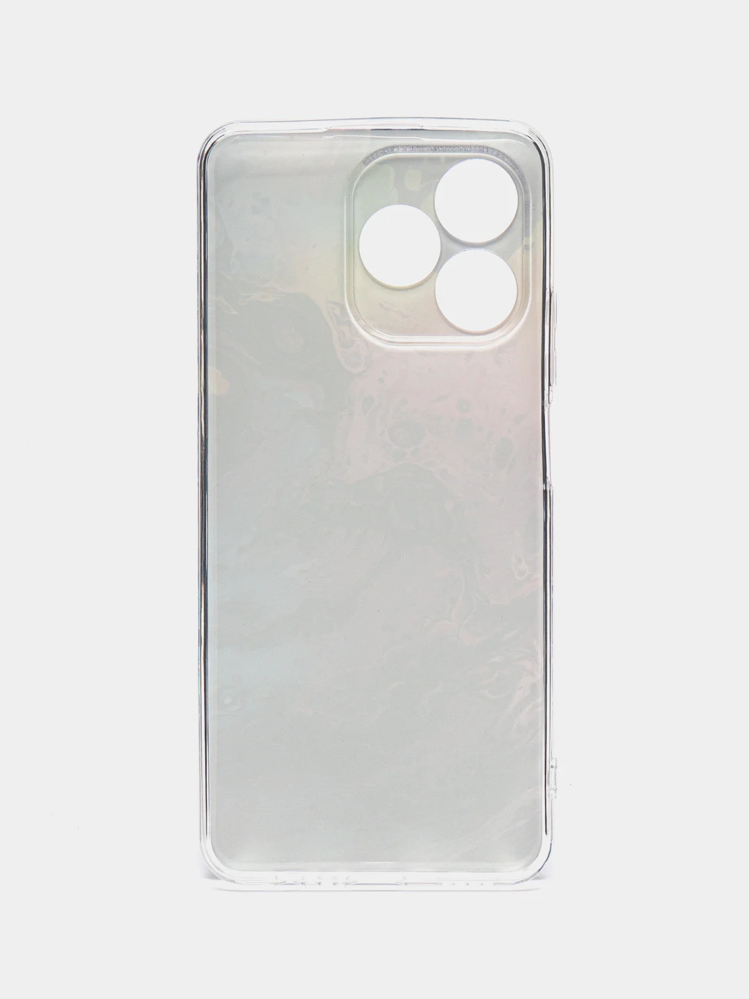 Пурпурный силиконовый чехол на Realme C53/C51 (Реалми С53/С51), прозрачный, с рисунком, защита камеры