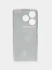 Серый меланж чехол на Tecno Spark 10/10C (Текно Спарк 10/10С), прозрачный, с рисунком, защита камеры