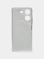 Разноцветный силиконовый чехол на Tecno Pova 5 (Текно Пова 5), прозрачный, с рисунком, защита камеры