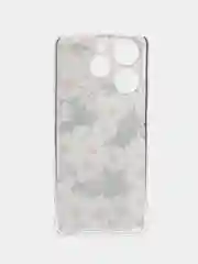 Золотой чехол на Tecno Spark 10 Pro (Текно Спарк 10 Про), прозрачный, с рисунком, защита камеры