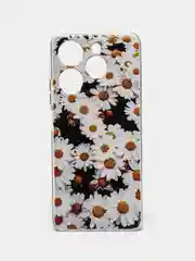 Золотой чехол на Tecno Spark 10 Pro (Текно Спарк 10 Про), прозрачный, с рисунком, защита камеры