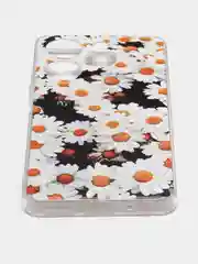 Золотой чехол на Tecno Spark 10 Pro (Текно Спарк 10 Про), прозрачный, с рисунком, защита камеры