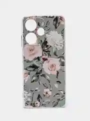 Кораллово-розовый чехол на Infinix Hot 30i (Инфиникс Хот 30и) с рисунком, прозрачный