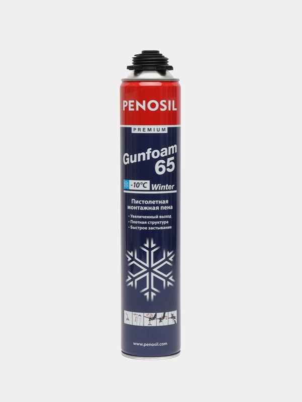 Пена монтажная профессиональная PENOSIL Premium Gunfoam 65 Winter, 870 мл