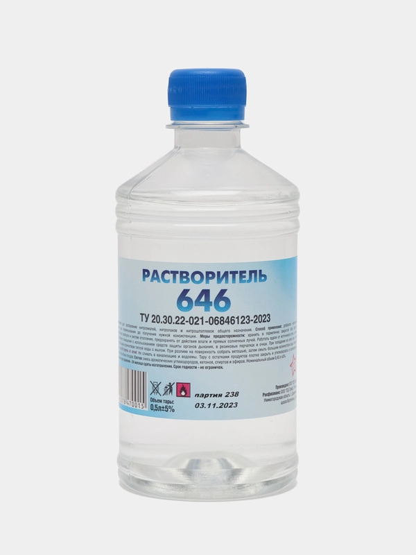 Растворитель 646 Динамика, ТУ, ПЭТ, 0,5 л