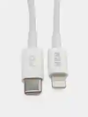 Белый кабель зарядный для iPhone (Айфон), с Type-C/Lightning, шнур с поддержкой быстрой зарядки