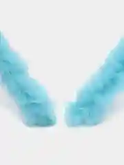 Лазурный ободок светящийся, с ушками, меховой