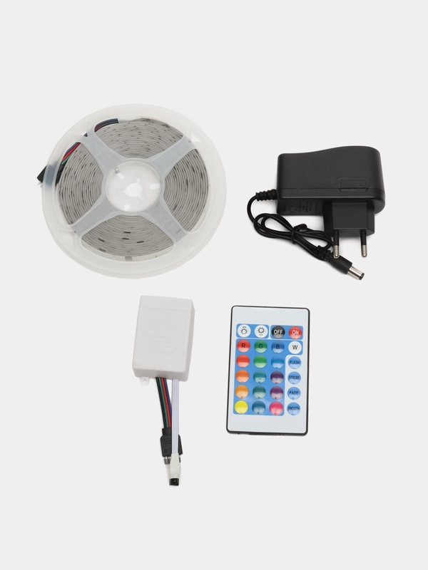 Светодиодная лента, RGB, с пультом, 5 м