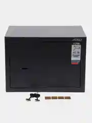 Серый мебельный сейф для денег и  ценностей  AIKO Т-250 EL