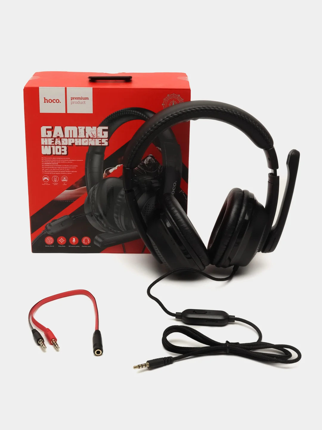 Игровые наушники с микрофоном Hoco W103 Magic tour gaming headphones, 3.5 jack