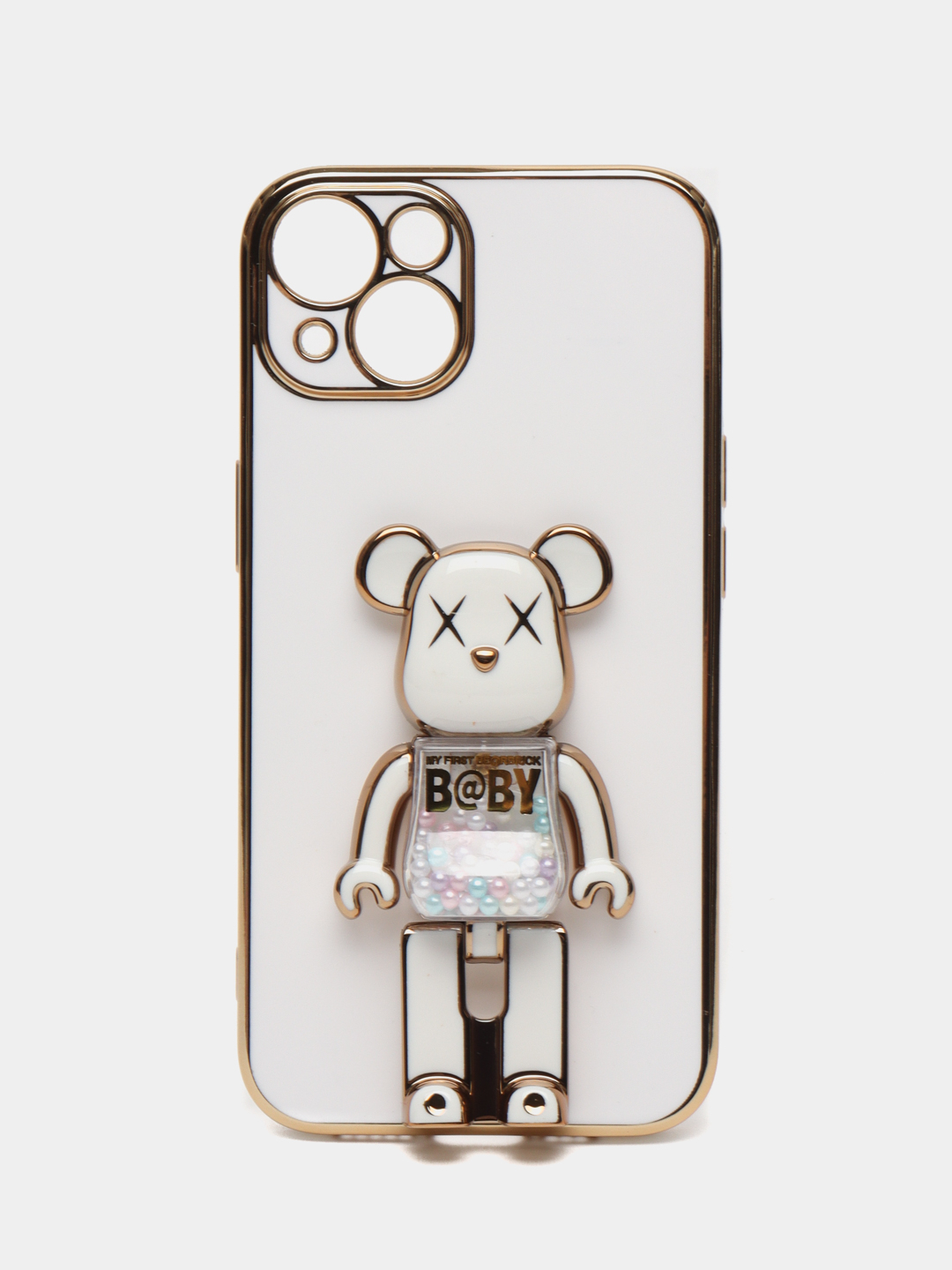 Чехлы на Айфон с BearBrick медведем держателем подставкой IPhone купить по  цене 550 ₽ в интернет-магазине Магнит Маркет