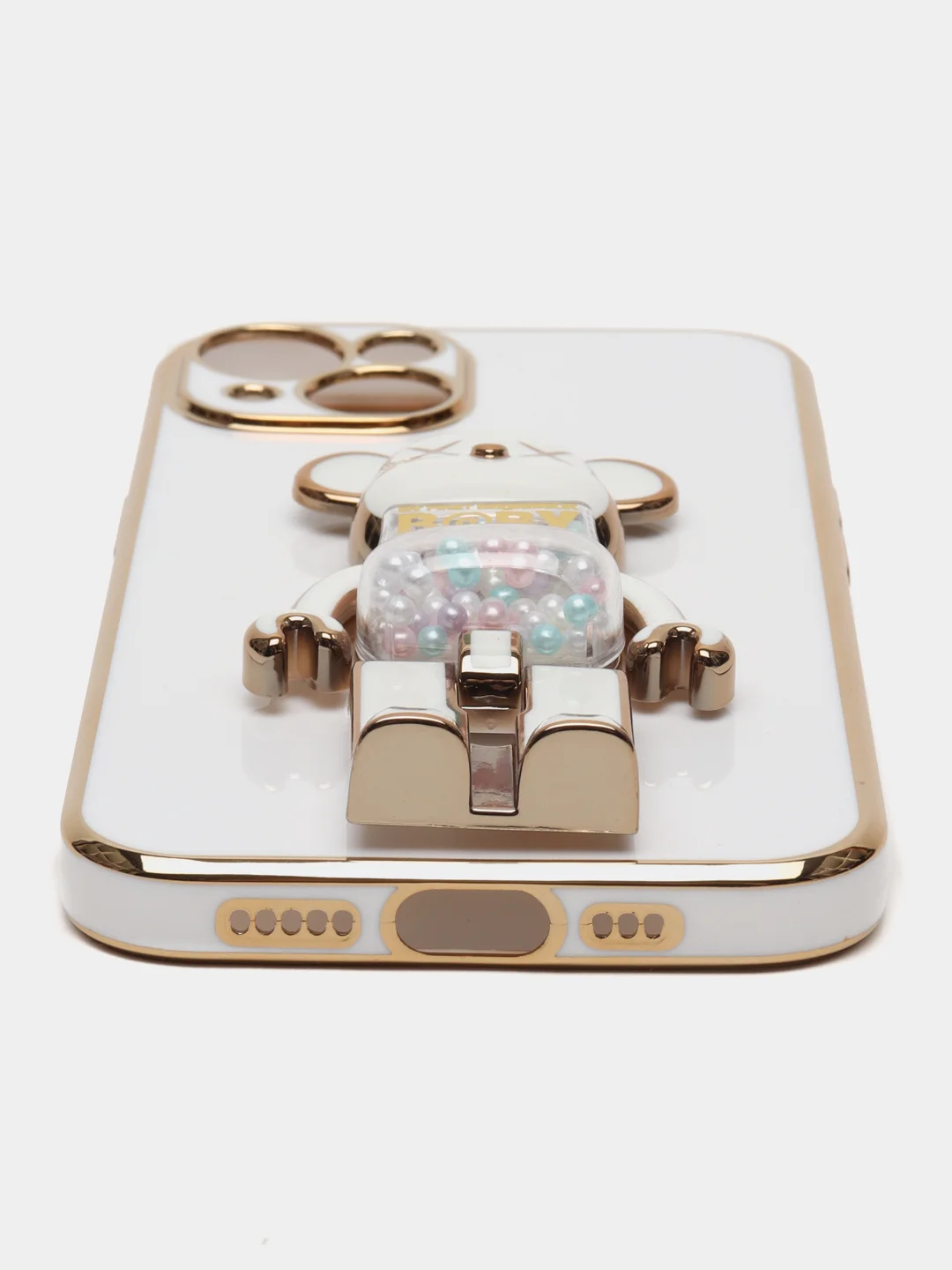 Белый чехлы на Айфон с BearBrick медведем держателем подставкой IPhone